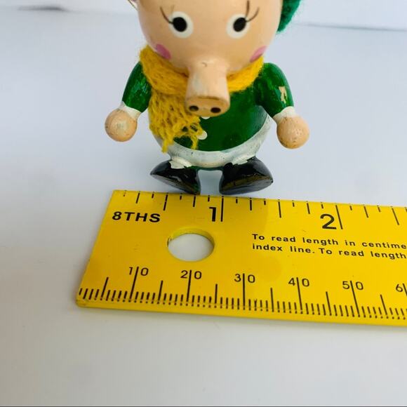 Vintage Wood Pig Christmas Tree Ornament - Picture 7 of 7